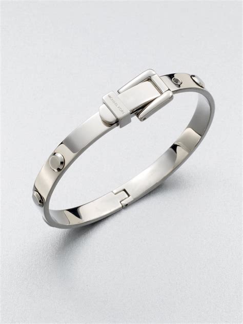 michael kors buckle bangle bracelet|Michael Kors sterling silver bracelet.